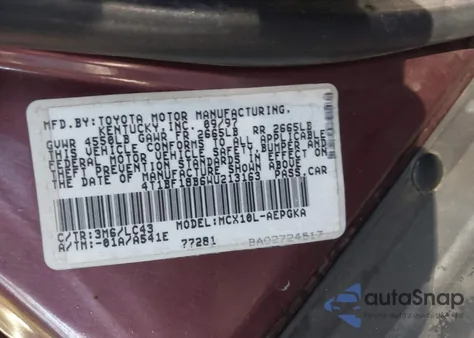 1998 Toyota Avalon Xls from USA, damaged, VIN 4T1BF18B6WU213163